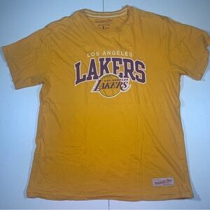 Mitchell & Ness Los Angeles Lakers Logo Mens Cotton T Shirt Size Large